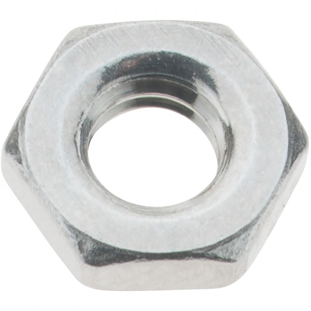 Value Collection - M4x0.70 Metric Coarse Stainless Steel Right Hand Hex Jam Nut - 7mm Across Flats, 2.2mm High, Uncoated - Benchmark Tooling