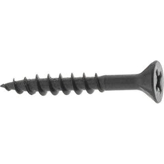 Buildex - #8, 1-1/4" OAL, Phillips Drive Flat Head, Steel Drywall Screws - Black Oxide Finish, Grade 2 - Benchmark Tooling