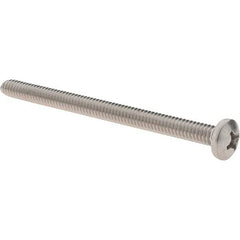 Value Collection - 1/4-20 UNC, 3-1/2" Length Under Head Phillips Drive Machine Screw - Pan Head, Grade 18-8 Stainless Steel, Uncoated, Without Washer - Benchmark Tooling