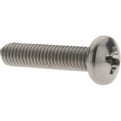 Value Collection - #10-32 UNF, 7/8" Length Under Head Phillips Drive Machine Screw - Pan Head, Grade 18-8 Stainless Steel, Uncoated, Without Washer - Benchmark Tooling