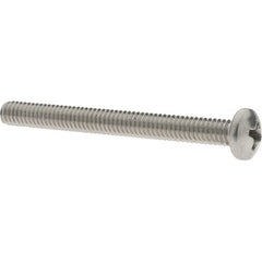 Value Collection - #8-32 UNC, 1-3/4" Length Under Head Phillips Drive Machine Screw - Pan Head, Grade 18-8 Stainless Steel, Uncoated, Without Washer - Benchmark Tooling