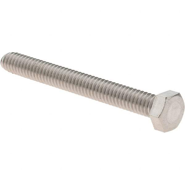 Value Collection - #8-32 UNC, 1-1/2" Length Under Head Hex Drive Machine Screw - Hex Head, Grade 18-8 Stainless Steel, Uncoated, Without Washer - Benchmark Tooling