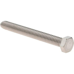 Value Collection - #8-32 UNC, 1-1/2" Length Under Head Hex Drive Machine Screw - Hex Head, Grade 18-8 Stainless Steel, Uncoated, Without Washer - Benchmark Tooling