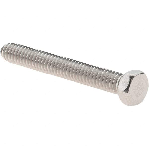 Value Collection - #8-32 UNC, 1-1/4" Length Under Head Hex Drive Machine Screw - Hex Head, Grade 18-8 Stainless Steel, Uncoated, Without Washer - Benchmark Tooling