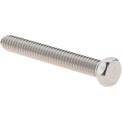 Value Collection - #8-32 UNC, 1-1/4" Length Under Head Hex Drive Machine Screw - Hex Head, Grade 18-8 Stainless Steel, Uncoated, Without Washer - Benchmark Tooling