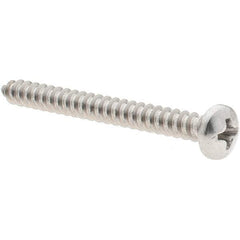 Value Collection - #8 Pan Head Phillips Sheet Metal Screw - Stainless Steel, 1-3/4" Length Under Head, Grade 18-8 - Benchmark Tooling