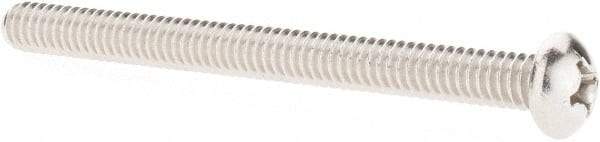 Value Collection - 1/4-20 UNC, 3" Length Under Head Phillips Drive Machine Screw - Round Head, Grade 18-8 Stainless Steel, Uncoated, Without Washer - Benchmark Tooling