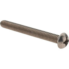 Value Collection - #12-24 UNC, 2" Length Under Head Phillips Drive Machine Screw - Round Head, Grade 18-8 Stainless Steel, Uncoated, Without Washer - Benchmark Tooling