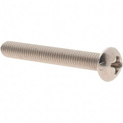 Value Collection - #10-32 UNF, 1-1/2" Length Under Head Phillips Drive Machine Screw - Round Head, Grade 18-8 Stainless Steel, Uncoated, Without Washer - Benchmark Tooling
