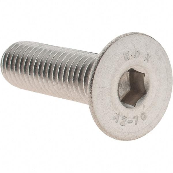 Value Collection - M10x1.50 Metric Coarse Hex Socket Drive, 90° Flat Screw - Grade 18-8 & Austenitic A2 Stainless Steel, Partially Threaded, 35mm OAL - Benchmark Tooling