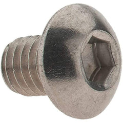 Value Collection - #10-32 UNF Hex Socket Drive, Button Screw - Grade 18-8 Stainless Steel, 1/4" Length Under Head - Benchmark Tooling
