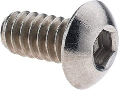 Value Collection - #10-24 UNC Hex Socket Drive, Button Screw - Grade 18-8 Stainless Steel, 3/8" Length Under Head - Benchmark Tooling