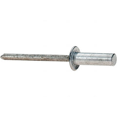 Value Collection - Size 66 Dome Head Aluminum Closed End Sealing Blind Rivet - Aluminum Mandrel, 0.251" to 3/8" Grip, 3/8" Head Diam, 0.192" to 0.196" Hole Diam, 0.656" Length Under Head, 3/16" Body Diam - Benchmark Tooling