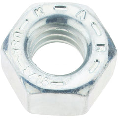 Value Collection - 5/16-18 UNC Steel Right Hand Hex Nut - 1/2" Across Flats, 17/64" High, Zinc Yellow Dichromate Finish - Benchmark Tooling