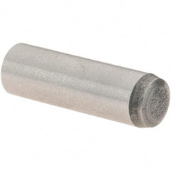 Value Collection - 6mm Diam x 20mm Pin Length Grade 8 Alloy Steel Precision Dowel Pin - Bright Finish, 1 Rounded End - Benchmark Tooling