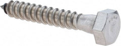 Value Collection - 5/16 Screw, 2" Length Under Head, Stainless Steel, Hex Head Lag Screw - Uncoated, Grade 18-8 - Benchmark Tooling