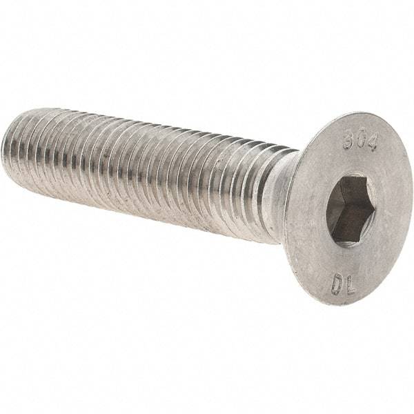 Value Collection - 5/8-11 UNC Hex Socket Drive, 82° Flat Screw - Grade 18-8 Stainless Steel, 3" OAL - Benchmark Tooling