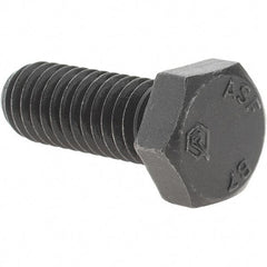 Value Collection - 3/8-16 Thread, 1" Length Under Head, Hex Head Bolt - Grade B7 Alloy Steel, Uncoated - Benchmark Tooling