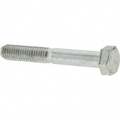 Value Collection - M5x0.80mm Metric Coarse, 35mm Long Hex Head Cap Screw - Partially Threaded, Grade 10.9 Steel, Zinc-Plated Finish, 8mm Hex - Benchmark Tooling