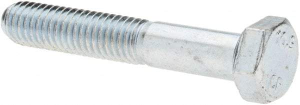 Value Collection - M5x0.80mm Metric Coarse, 30mm Long Hex Head Cap Screw - Partially Threaded, Grade 10.9 Steel, Zinc-Plated Finish, 8mm Hex - Benchmark Tooling