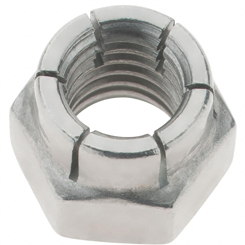 Value Collection - 3/8-16 UNC 18-8 Hex Lock Nut with Expanding Flex Top - Uncoated, Meets Military Specifications - Benchmark Tooling