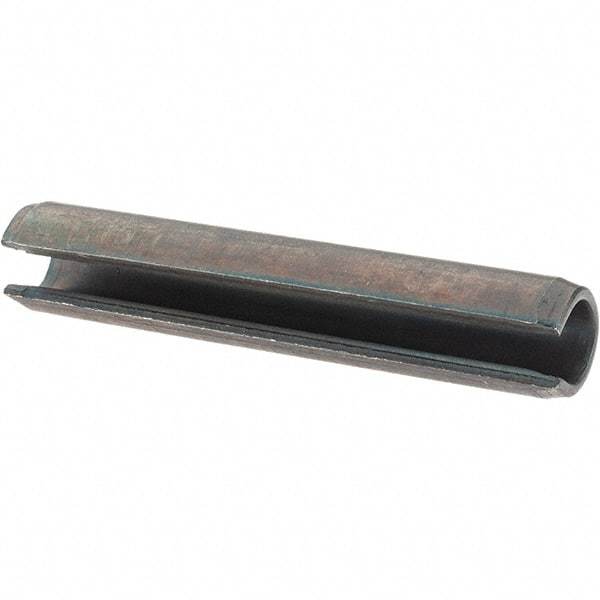 Value Collection - 8mm Diam x 45mm Long Slotted Spring Pin - Steel, Plain Finish - Benchmark Tooling