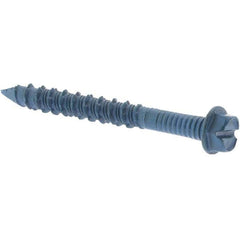 Value Collection - 1/4" Diam, 2-1/4" Length Under Head, Hex Drive, Concrete Screw & Masonry Fastener - Benchmark Tooling