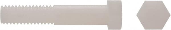 Electro Hardware - 1/2-13, 1-3/4" Long Hex Head Cap Screw - Partially Threaded, Grade 6/6 Nylon, Uncoated - Benchmark Tooling