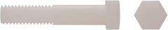 Electro Hardware - 1/2-13, 2-1/2" Long Hex Head Cap Screw - Partially Threaded, Grade 6/6 Nylon, Uncoated - Benchmark Tooling