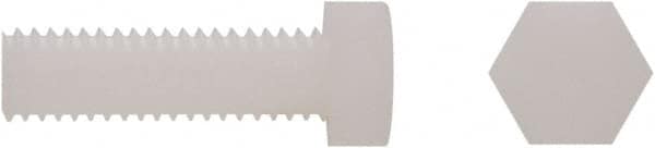 Electro Hardware - 1/2-13, 1" Long Hex Head Cap Screw - Fully Threaded, Grade 6/6 Nylon, Uncoated - Benchmark Tooling