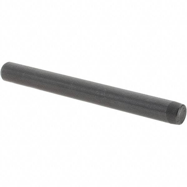 Value Collection - 1/4" Diam x 2-1/2" Pin Length Grade 8 Alloy Steel Standard Dowel Pin - Bright Finish, C 47-58 & C 60 (Surface) Hardness, 14,720 Lb (Double Shear), 7,360 Lb (Single Shear) Breaking Strength, 1 Beveled & 1 Rounded End - Benchmark Tooling