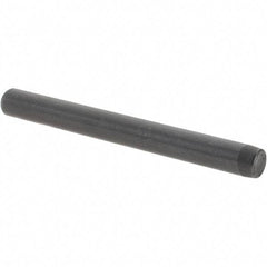 Value Collection - 1/4" Diam x 2-1/2" Pin Length Grade 8 Alloy Steel Standard Dowel Pin - Bright Finish, C 47-58 & C 60 (Surface) Hardness, 14,720 Lb (Double Shear), 7,360 Lb (Single Shear) Breaking Strength, 1 Beveled & 1 Rounded End - Benchmark Tooling