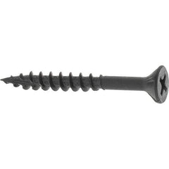 Buildex - #8, 1-1/2" OAL, Phillips Drive Flat Head, Steel Drywall Screws - Black Oxide Finish, Grade 2 - Benchmark Tooling