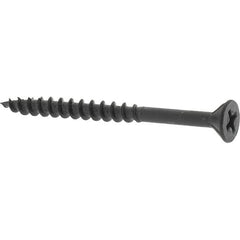 Buildex - #8, 2" OAL, Phillips Drive Flat Head, Steel Drywall Screws - Black Oxide Finish, Grade 2 - Benchmark Tooling