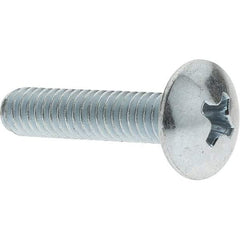Value Collection - #8-32 UNC, 3/4" Length Under Head Phillips Drive Machine Screw - Truss Head, Grade 2 Steel, Zinc-Plated Finish, Without Washer - Benchmark Tooling