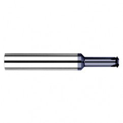 0.1600″ Cutter Diameter × 0.8750″ (7/8″) Reach Carbide Single Form #12 Thread Milling Cutter, 4 Flutes, AlTiN Coated - Benchmark Tooling