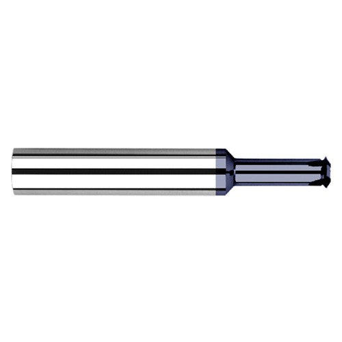 0.1800″ Cutter Diameter × 0.5000″ (1/2″) Reach Carbide Single Form 1/4″ Thread Milling Cutter, 4 Flutes, AlTiN Coated