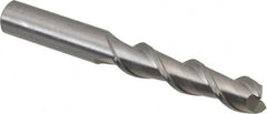 Kennametal - 1/2", 2" LOC, 1/2" Shank Diam, 4" OAL, 2 Flute, Solid Carbide Square End Mill - Single End, Uncoated, Spiral Flute, 45° Helix, Centercutting, Right Hand Cut, Right Hand Flute, Series AADF - Benchmark Tooling