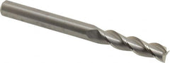 Kennametal - 5/16", 1-1/4" LOC, 5/16" Shank Diam, 3-1/4" OAL, 3 Flute, Solid Carbide Square End Mill - Single End, Uncoated, Spiral Flute, 37° Helix, Centercutting, Right Hand Cut, Right Hand Flute, Series AADE - Benchmark Tooling