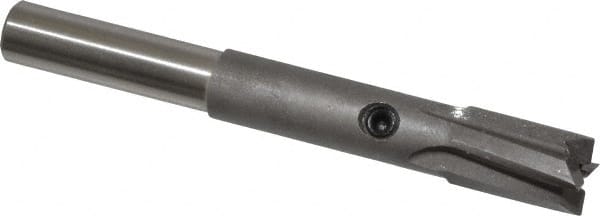 Made in USA - 5/16" Diam, 1/4" Shank, Diam, 4 Flutes, Straight Shank, Interchangeable Pilot Counterbore - Benchmark Tooling