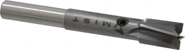 Made in USA - 11/32" Diam, 1/4" Shank, Diam, 4 Flutes, Straight Shank, Interchangeable Pilot Counterbore - Benchmark Tooling