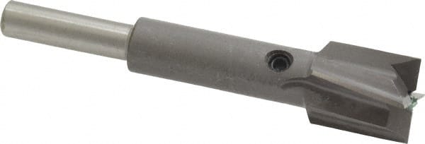 Made in USA - 9/16" Diam, 1/4" Shank, Diam, 4 Flutes, Straight Shank, Interchangeable Pilot Counterbore - Benchmark Tooling