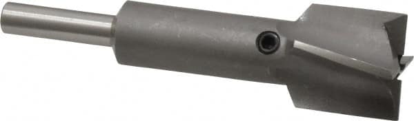 Made in USA - 13/16" Diam, 1/4" Shank, Diam, 4 Flutes, Straight Shank, Interchangeable Pilot Counterbore - Benchmark Tooling