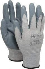 Ansell - Size XL (10) Nitrile Coated X-Static Yarn General Protection Work Gloves - For Static Control, Palm & Fingers Coated, Knit Wrist Cuff, Full Fingered, Gray, Paired - Benchmark Tooling