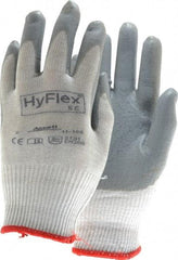 Ansell - Size S (7) Nitrile Coated X-Static Yarn General Protection Work Gloves - For Static Control, Palm & Fingers Coated, Knit Wrist Cuff, Full Fingered, Gray, Paired - Benchmark Tooling