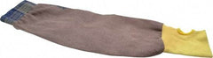 Ansell - Size Universal, Brown Kevlar Welding Sleeve - 22" Long Sleeve, Elastic Opening at Both Ends, Made with Thumb Hole - Benchmark Tooling