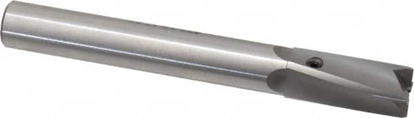 Made in USA - 17/32" Diam, 1/2" Shank, Diam, 4 Flutes, Straight Shank, Interchangeable Pilot Counterbore - Benchmark Tooling