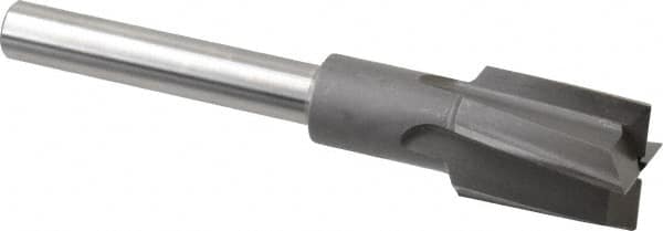 Made in USA - 1-1/16" Diam, 1/2" Shank, Diam, 4 Flutes, Straight Shank, Interchangeable Pilot Counterbore - Benchmark Tooling