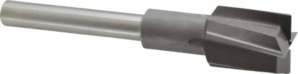 Made in USA - 1-1/8" Diam, 1/2" Shank, Diam, 4 Flutes, Straight Shank, Interchangeable Pilot Counterbore - Benchmark Tooling