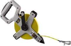 Komelon - 200' x 1/2" Yellow Steel Blade Tape Measure - 1/8" Graduation, Gray ABS Plastic Case - Benchmark Tooling